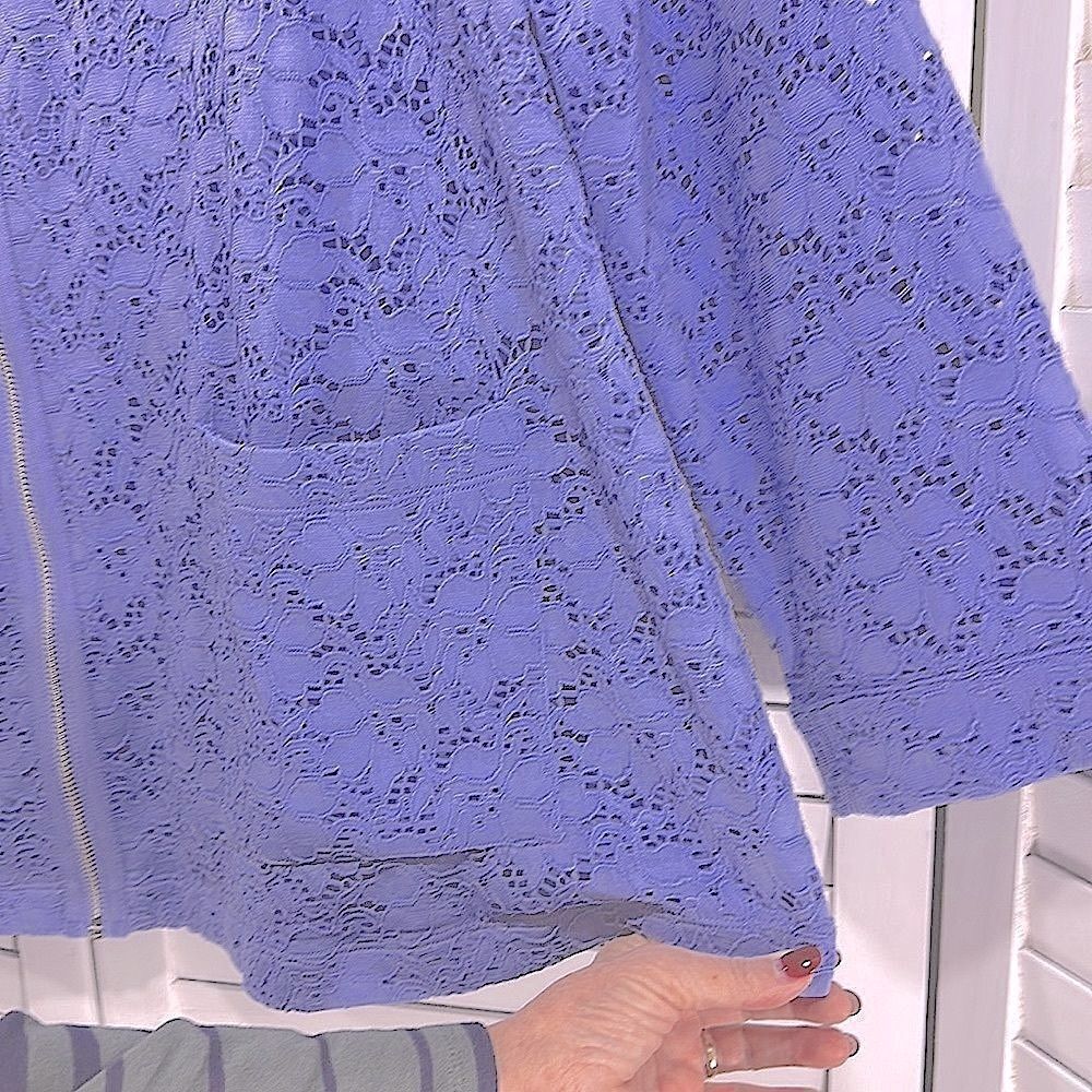Denim & Co Jacket Size 3X NWOT Lace Lavender Purple - Picture 8 of 10